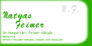 matyas feimer business card